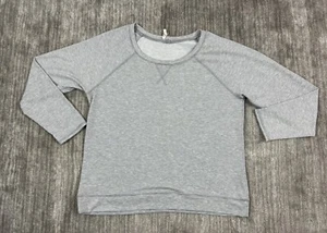 Minne Sweater Women Large Gray White Striped Made in the USA - Picture 1 of 11