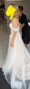 boho lace wedding dress size 10 - Picture 1 of 6