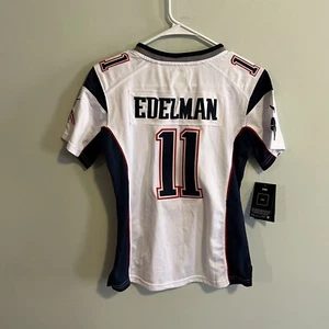 NWT NFL Women's Small Nike EDELMAN 11 White New England Patriots On Field Jersey - Picture 1 of 9
