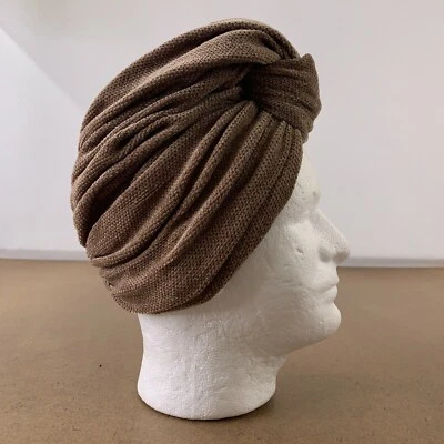 Ahead Women's Size Small Taupe Tan Knit Turban NWT - Image 1 of 4