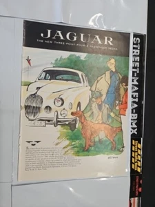 Pubblicità Jaguar SI 1958 Nuova 3.4L Berlina Auto Collezionista Uomo Cave Wall Art Regalo Papà - Foto 1 di 1