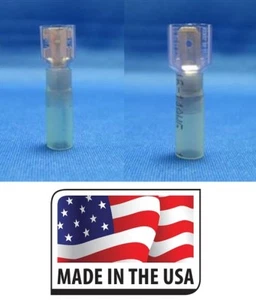 (100) BLUE 3M HEAT SHRINK QUICK DISCONNECTS (50M/50F) 16-14 ga. Made in USA - Picture 1 of 1