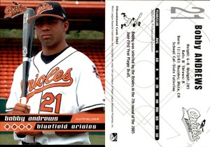 Bobby Andrews 2005 Grandstand Appalachian League Top Prospects #2 Card