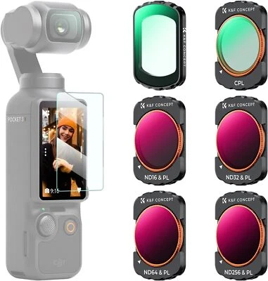 K&F Concept Magnetic Filter Kit fr DJI Osmo Pocket 3 Filter Set HD Optical Glass - Image 1 of 4
