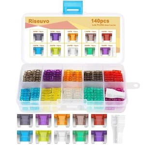 140pcs Low Profile Mini Blade Fuses - Riseuvo Car Automotive Profile... - Picture 1 of 7