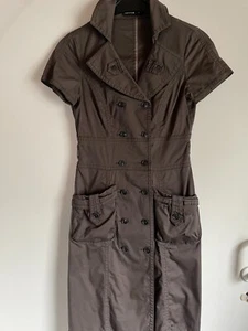 COMMA Cargo Kleid Cargokleid Beige Schlammfarben Knöpfe XS 34 - Bild 1 von 4