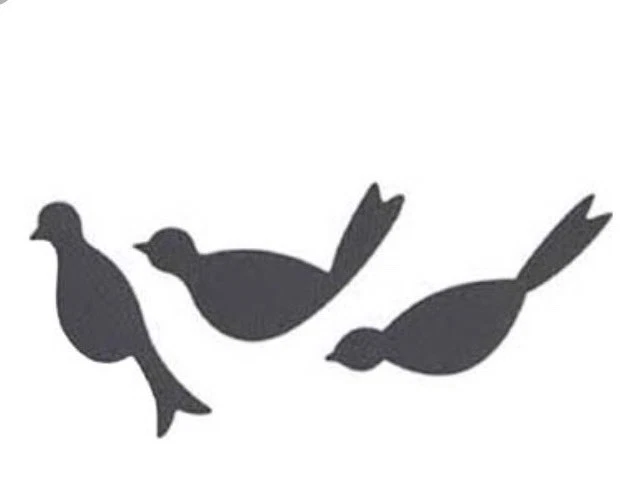 QuicKutz Die 2x2 Birds Sparrow Cockatiel 3pc Lot New Die-cut Sizzix Scrapbook - Image 1 of 1