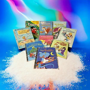Little Golden Books Must Have Collection Lot of 9 Disney Aladdin Mother Goose - Picture 1 of 10