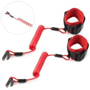 2PCS Boat Engine Emergency Stop Switch Safety Lanyard Cord FIT Yamaha Jet Ski - Bild 1 von 5