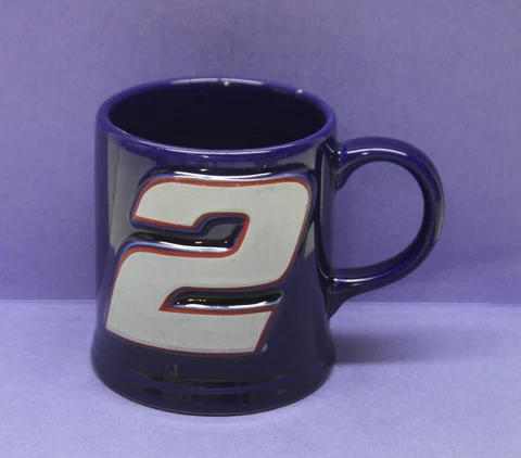 ⚡ Rusty Wallace #2 Official Nascar Racing Mug Cup - Ceramic  - Blue White Cover