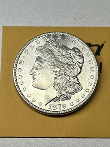 Dólar de plata Morgan 1879 P $ gema bu elección alta calidad ¡sin circular! RESISTENTE - Imagen 1 de 5