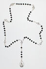 Rosary Our Lady Of The Seven Sorrows Black Crystal Glass Beads Mater Dolorosa