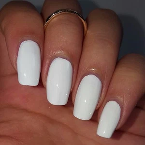 WHITE Shiny Nail Polish 15ml indie 5-free handmade vegan cruelty-free - Picture 1 of 10