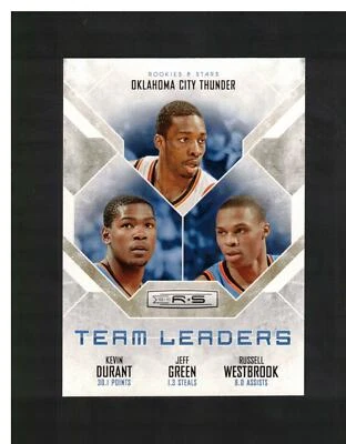 2010-11 RKS & STARS KEVIN DURANT & RUSSELL WESTBROOK TEAM LEADERS GOLD 218/499 - Image 1 of 2