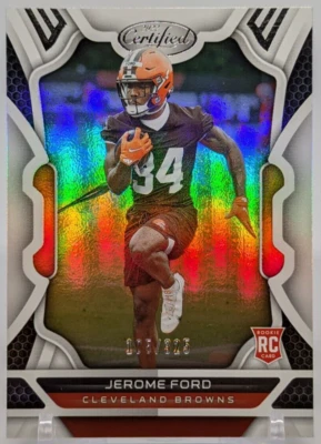 🏈 2022 Panini Certified Rookies Mirror #177 Jerome Ford /325 (RC) - Cleveland🌟 - Image 1 of 2