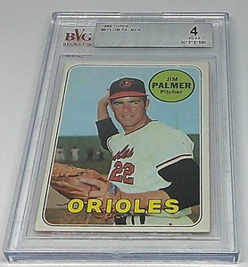 1969 Jim Palmer Topps Base Card #573 Set Break Graded BVG 4 VG-EX - Picture 1 of 2