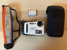 Fujifilm FinePix XP130 Waterproof Digital Camera White + Battery, Case