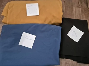 Softshell Stoffe Meterware Stoffpaket Blau Senf Gelb Schwarz - Bild 1 von 5