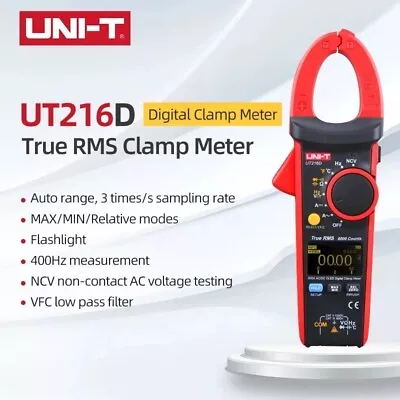 UNIT UT216D TRMS OLED Clamp Meter Pliers Multimeter NCV VFC Tester Zero Inrush M - Image 1 of 4