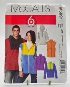 Pattern Unisex Unlined Jackets and Vests Size Sm-L McCalls M5991 - Picture 1 of 2