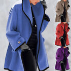 Women's Baggy Hooded Trench Coat Outwear Ladies Warm Pocket Jacket Overcoat~ ¬