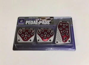3PCS SET UNIVERSAL BRAKE GAS CLUTCH RACING PEDAL PADS  MANUAL TRANSMISSION 5931 - Picture 1 of 4