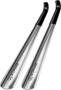 Shoe Horn Long Handle For Seniors 2 Pack,metal Long Shoehorn For Boots,16 - Picture 1 of 7