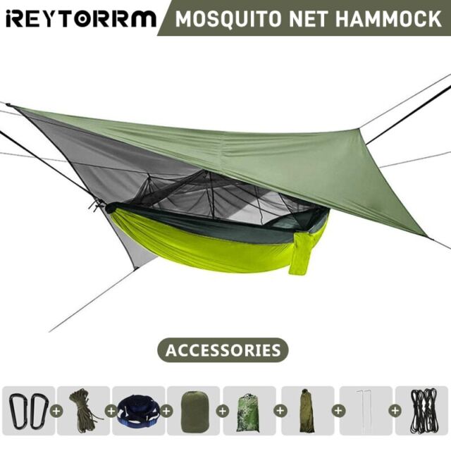 Sunyear Hammock Rain Fly Waterproof - Premium Hammock Tarp with Doors to  Stay