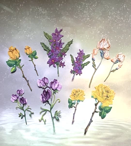 GEMISCHTE BLUMENSTANZSCHNITTE..Highlight Crafts..verschiedene .BLUMEN.., Kartenaufleger (1H) - Bild 1 von 3