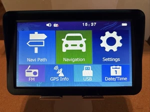 9" Semi Truck Commercial GPS Navigation System w/Sun Shade Visor - Picture 1 of 23
