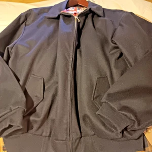Chaqueta Harrington Estilo Inglés Mil-Tec Azul Marino Oscuro XL Lana Hecha en Alemania - Imagen 1 de 4