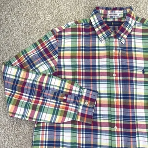 Ralph Lauren Button Down Hemd Herren XL Indian Madras kariert langarm - Bild 1 von 17