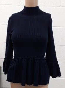 Ted Baker Pleated Ribbed Jumper Size 0 UK 6 RRP £120 - Picture 1 of 9