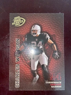 2003 Playoff Hogg Heaven #106 Charles Woodson - Oakland Raiders - HOF - Image 1 of 2