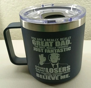 Donald Trump Coffee Tea Mug Birthday Gift, Stainless Steel 14 Oz - Picture 1 of 5