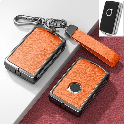 Zinc Alloy Leather Remote Key Fob Case Cover For VOLVO S60 S90 V60 V90 XC90 XC60 - Image 1 of 4