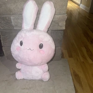 Goffa Stuffed Plush Easter Bunny Rabbit Pink Kawaii Anime Plushie Animal 15"  - Picture 1 of 4