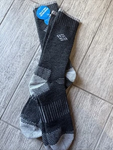 Women’s Columbia Super Soft Crew Ribbed Socks Shoe L 4-10 -2 Pairs Grey Char New - Picture 1 of 3