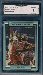 MICHAEL JORDAN 1990 ACTION PACKED GMA 8 NM-MT PROTOTYPE SAMPLE GOLD CARD!  RARE! - Picture 1 of 2