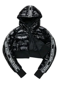 Rockstar Original Black Puffer Jacket Women's Crop Jacket $145 Retail - Picture 1 of 9