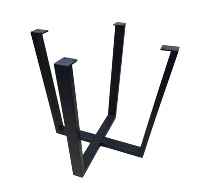 TISCHBEINE TISCHGESTELL TISCHKUFEN METALL STAHL TISCHFÜßE - Bild 1 von 4