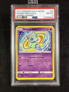 Pokémon Shining Mew 40/73 Shining Legends Holo 2017 PSA 8 casi nuevo-como nuevo - Imagen 1 de 2