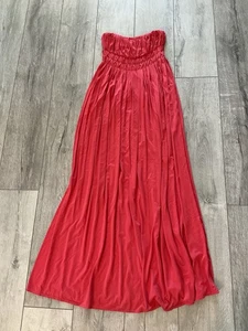 Maxi Vestido Max Studio Naranja Rojo. Talla pequeña. Excelente estado. - Imagen 1 de 6