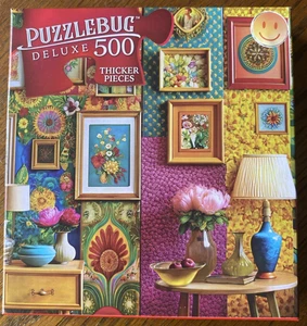 PUZZLEBUG Deluxe 500 Piece Puzzle "VIBRANT RETRO LIVING" - Picture 1 of 2