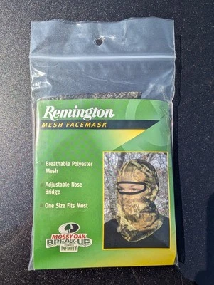 NEW Remington Mesh Face Mask MOSSY OAK BREAK-UP INFINITY 1 SIZE - Hunting Camo - Image 1 of 2