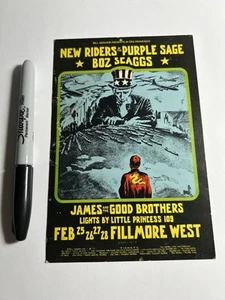 Bill Graham Presents New Riders Purple Sage Boz Scaggs Handbill Fillmore West 71 - Picture 1 of 20