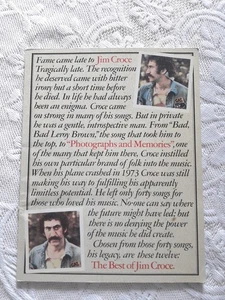 THE BEST OF JIM CROCE - PHOTOGRAPHS, MEMORIES AND MUSIC FOR GUITAR, PIANO, VOICE - Picture 1 of 14
