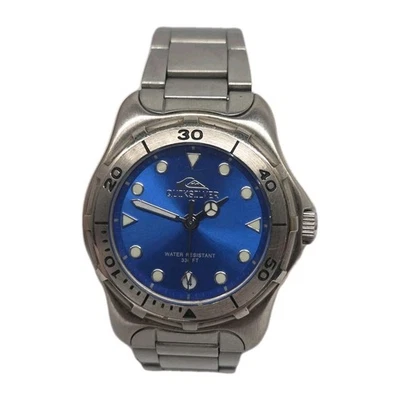 Reloj De Colección QUICKSILVER QS221 Esfera Azul Fecha Años 90 Acero Inoxidable Necesita Batería  Foto 1 de 4