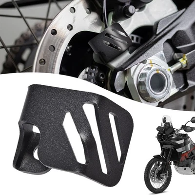 For Ducati DesertX 2022-23 A3 STEEL Rear ABS Sensor Guard Protector Cover Black - Image 1 of 4