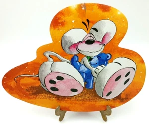 Diddl Deckenhänger Pappe Werbeartikel orange selten - Bild 1 von 2